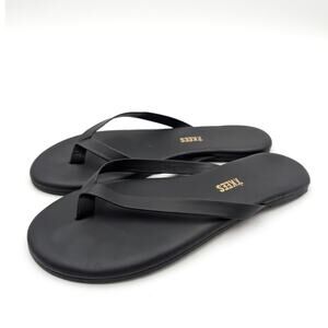 TKEES The Boyfriend Leather Thong Flip Flop Sandals Women's Taro Size US9 EU40